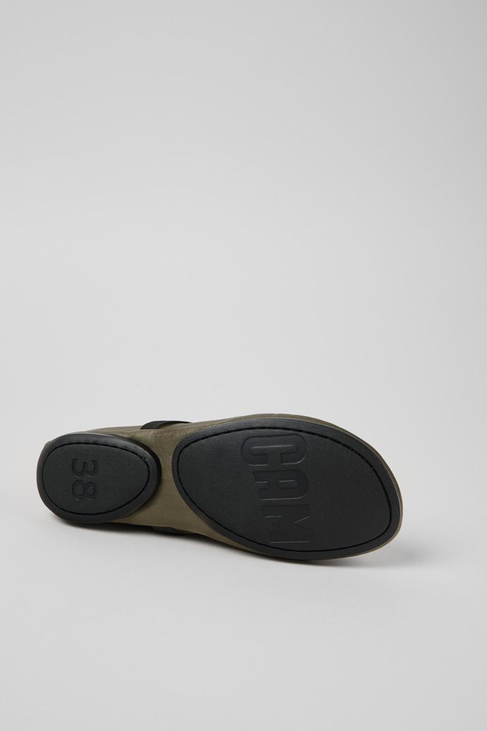 Camper Right - Zapatos de piel verde para mujer.