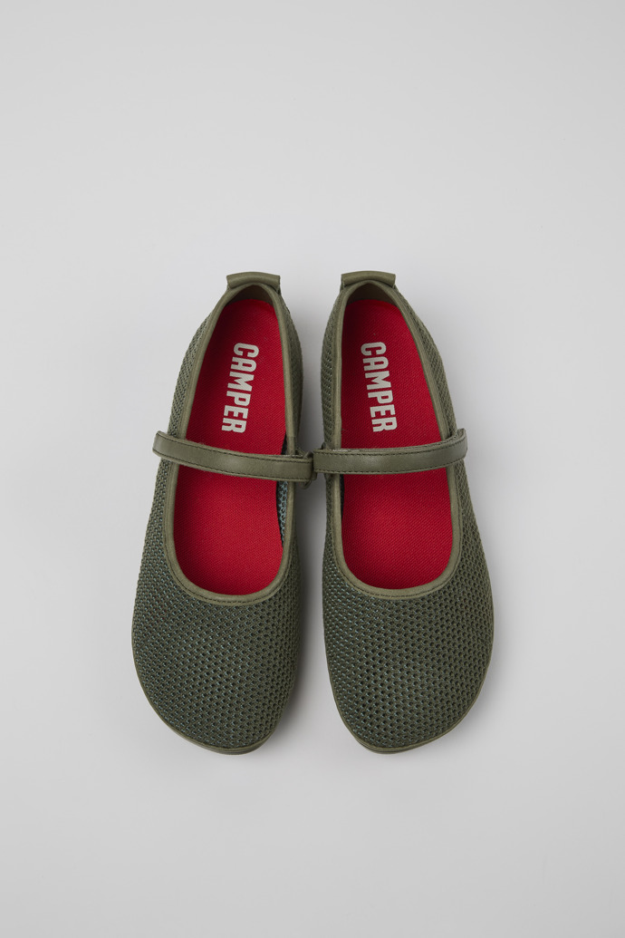 Camper Right - Mocasines verdes de TENCEL lyocell y piel para mujer.