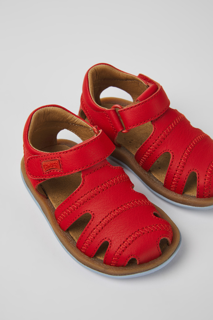 Camper Bicho - Sandalia infantil de piel roja