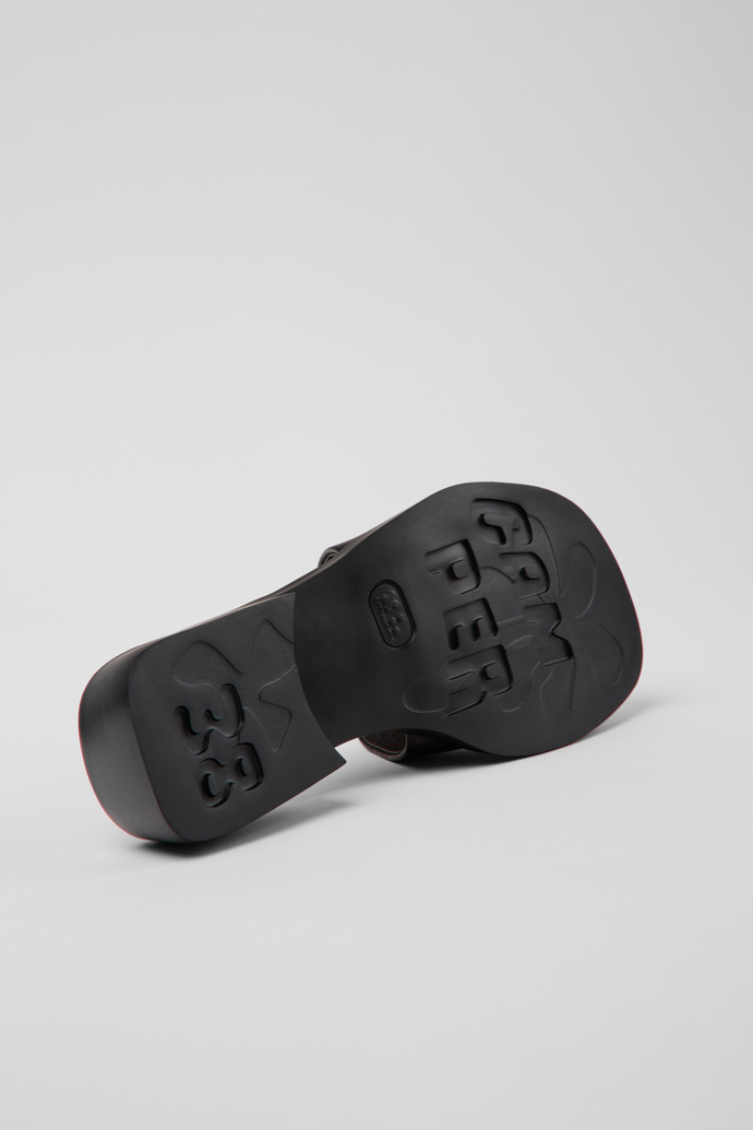 Camper Twins - Sandalias negras de piel para mujer.