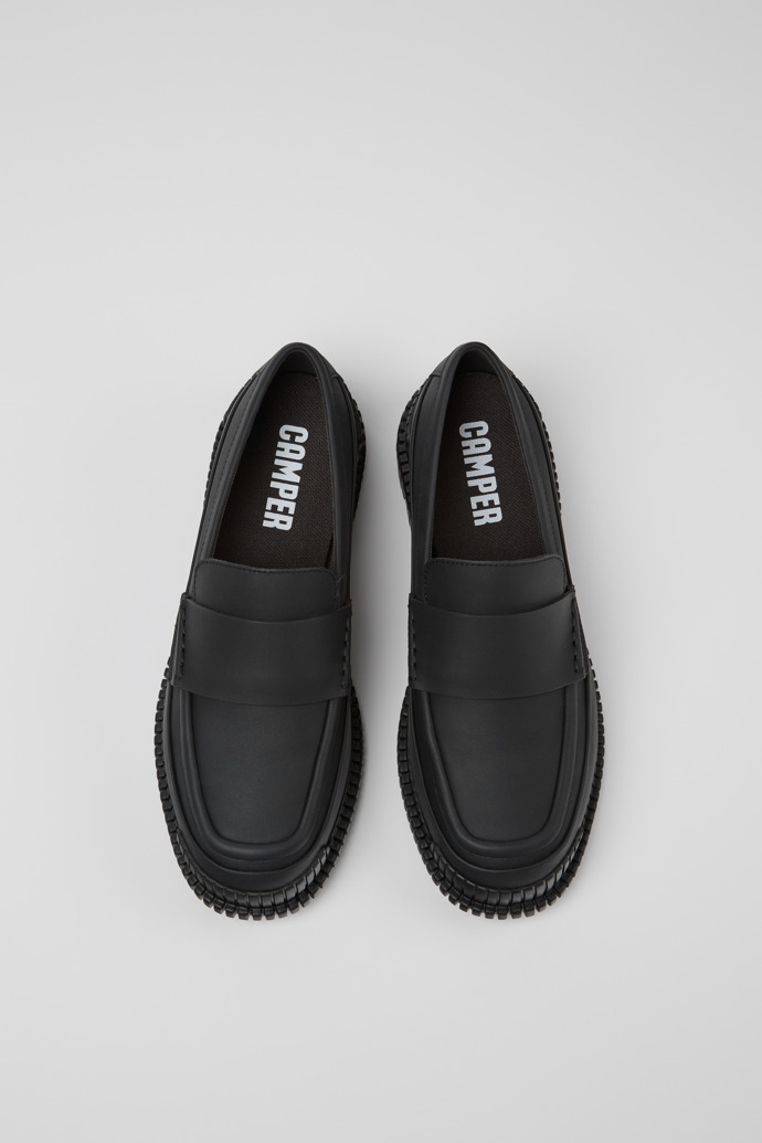 Camper Pix - Bailarinas mocasín de piel negra para mujer