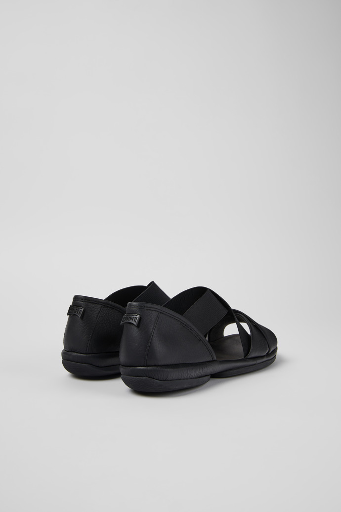 Camper Right - Sandalias de piel negra para mujer.