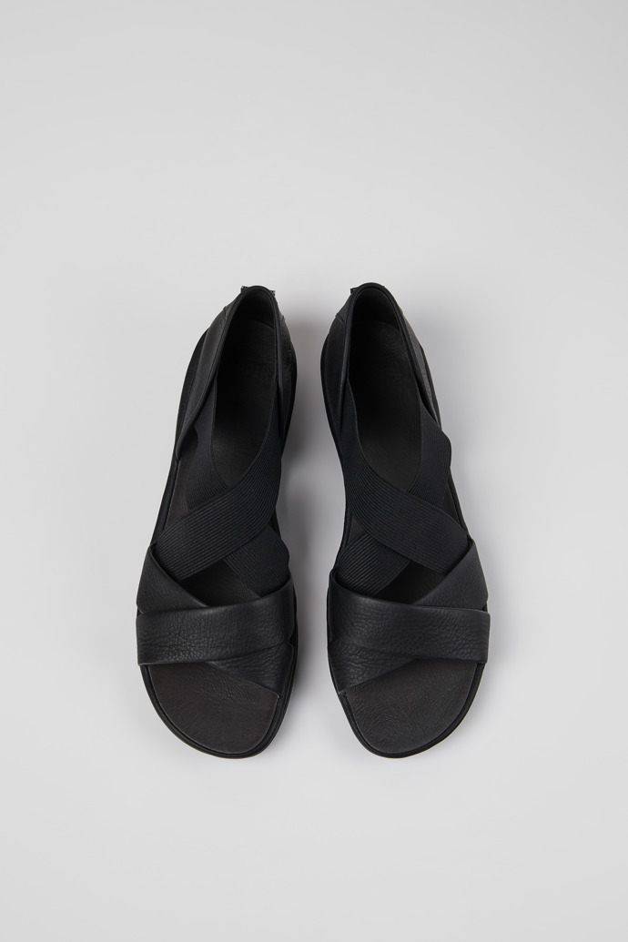 Camper Right - Sandalias de piel negra para mujer.