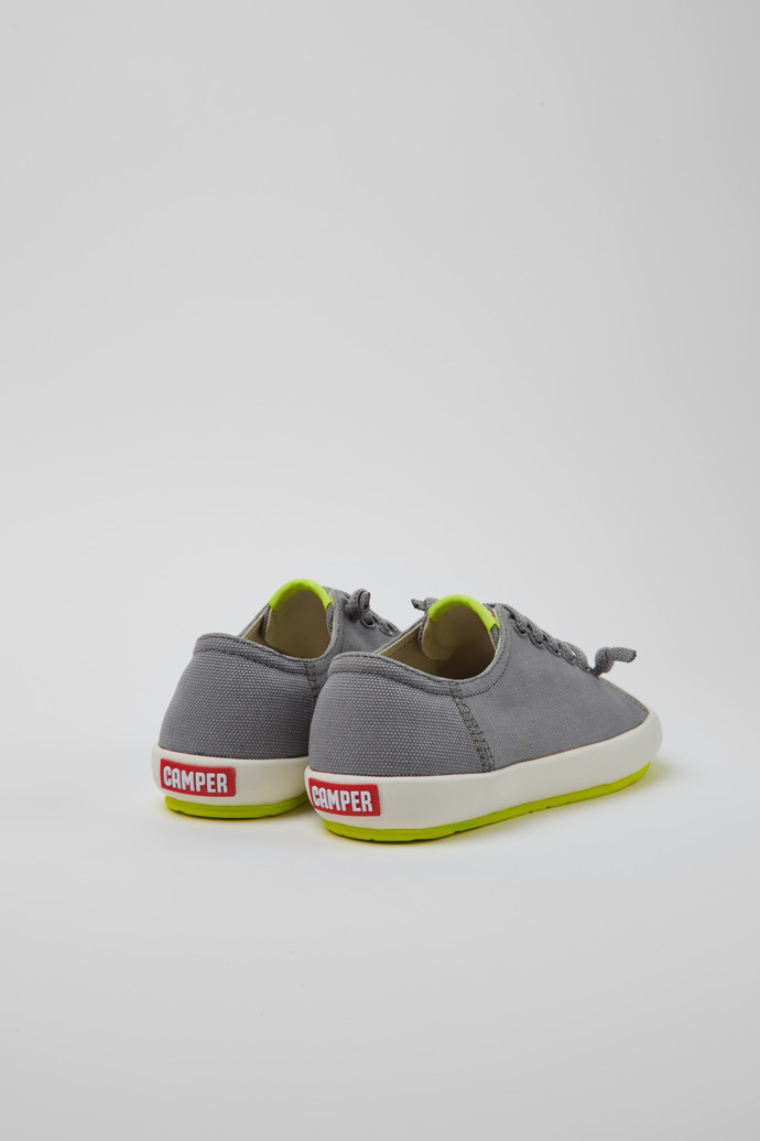 Camper Peu Rambla - Zapatillas de algodón reciclado gris para mujer.