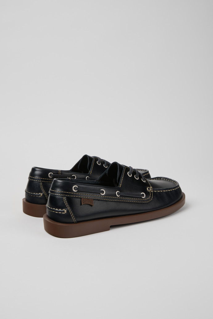 Camper Don - Mocasines de piel azul para hombre.