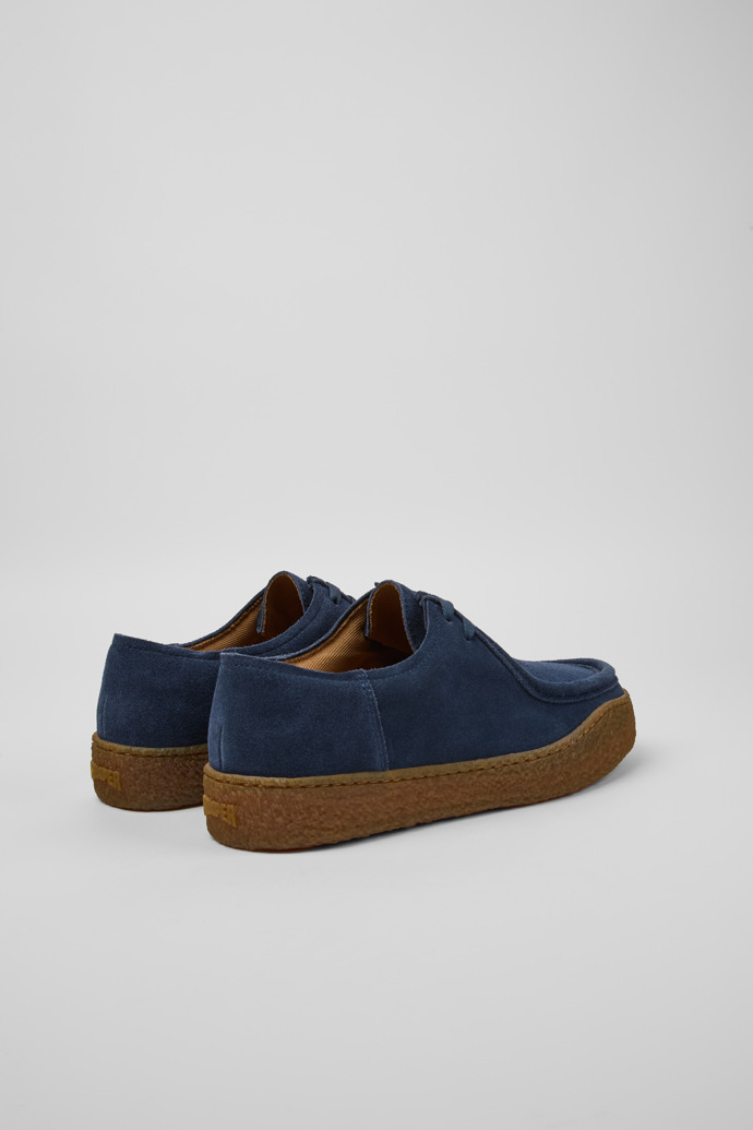 Camper Peu Terreno - Zapato azul de piel nobuk para hombre.