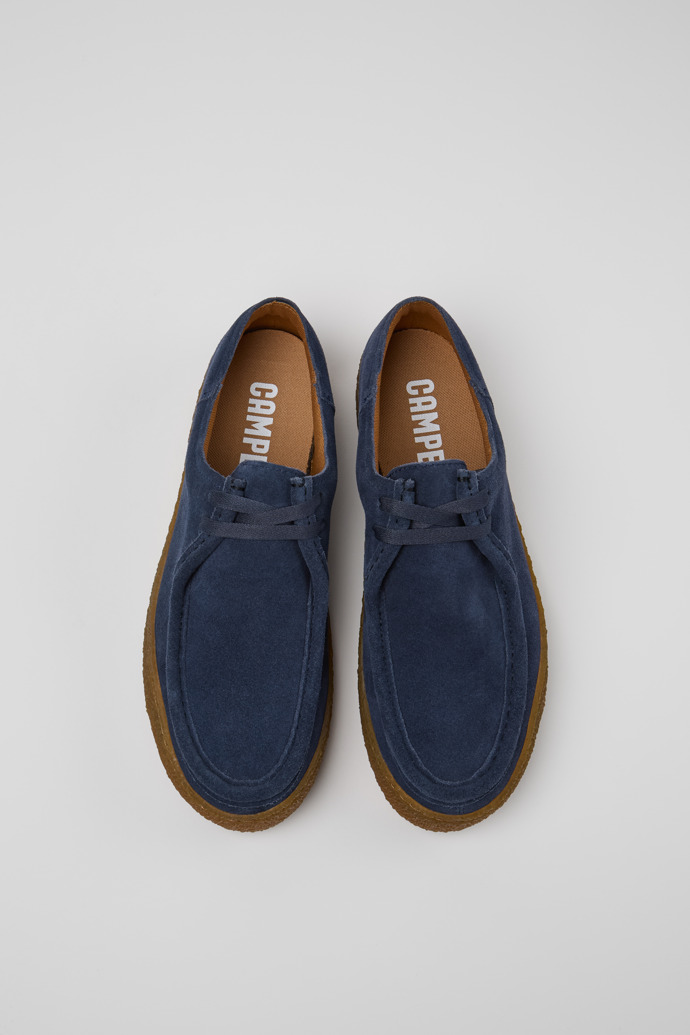 Camper Peu Terreno - Zapato azul de piel nobuk para hombre.
