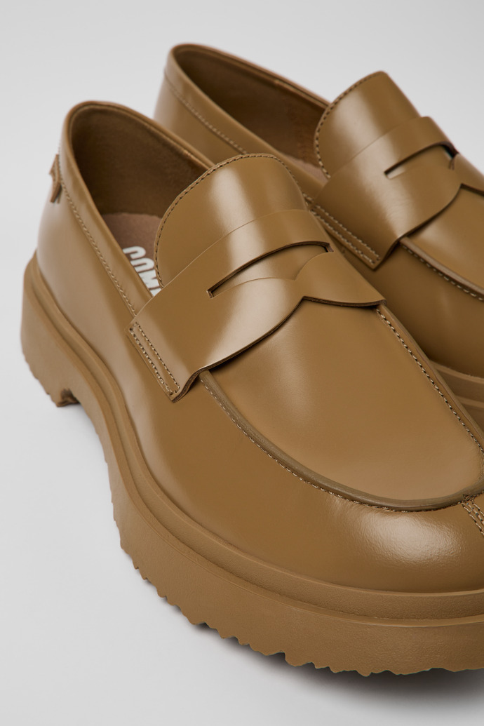 Camper Walden - Mocasines de piel marrón para hombre
