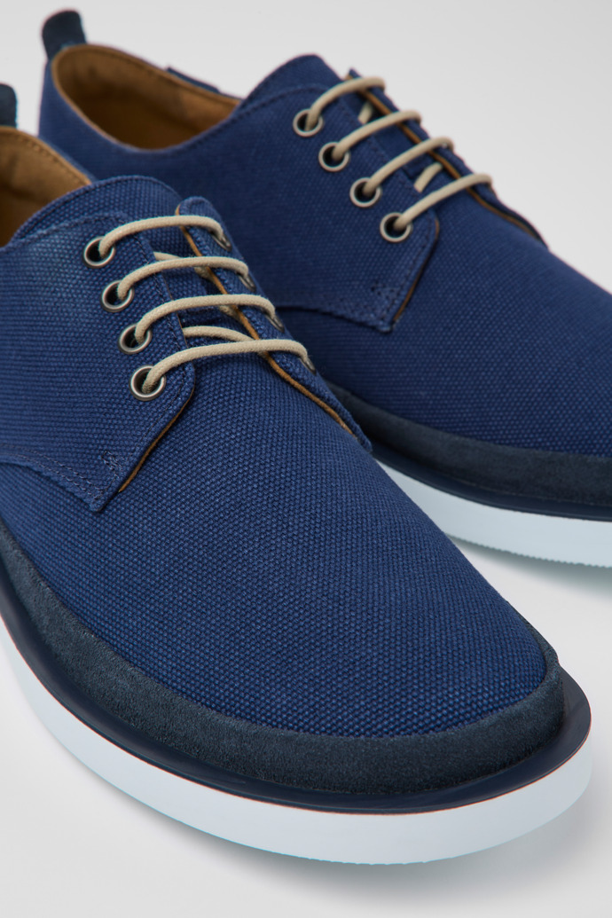 Camper Wagon - Zapatillas azules de tela y nobuk para hombre