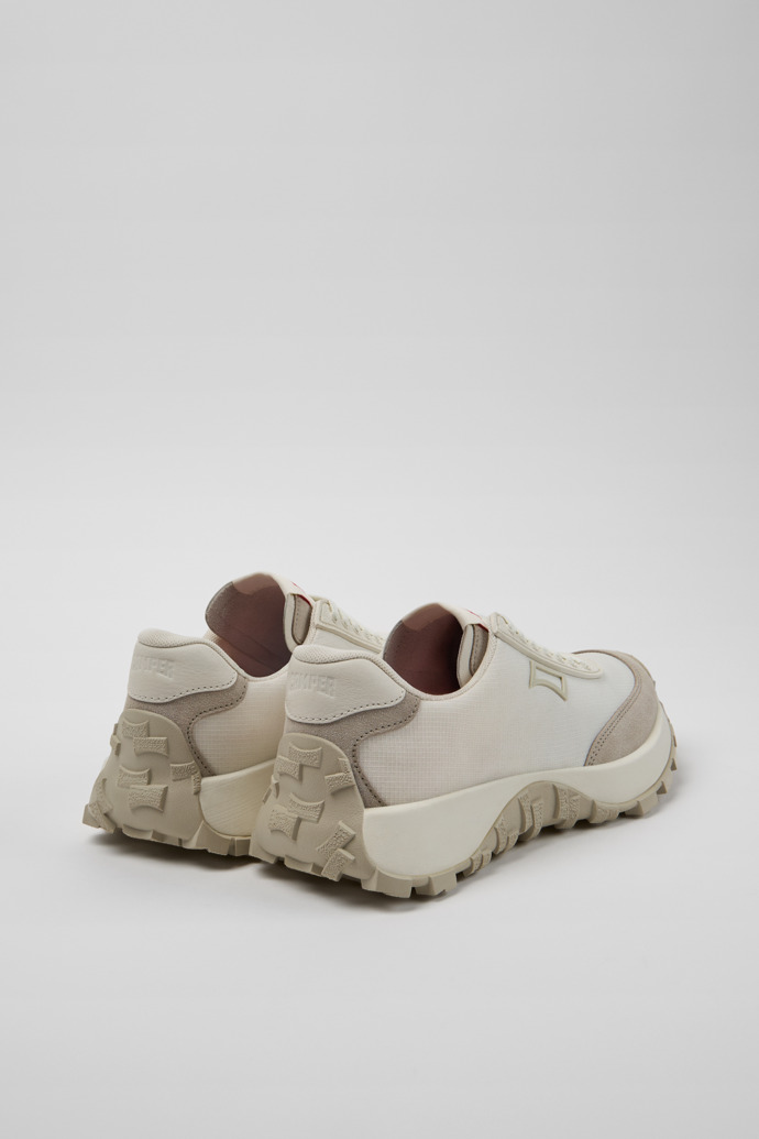 Camper Drift Trail - Zapatillas blancas y grises de PET reciclado y piel para mujer.