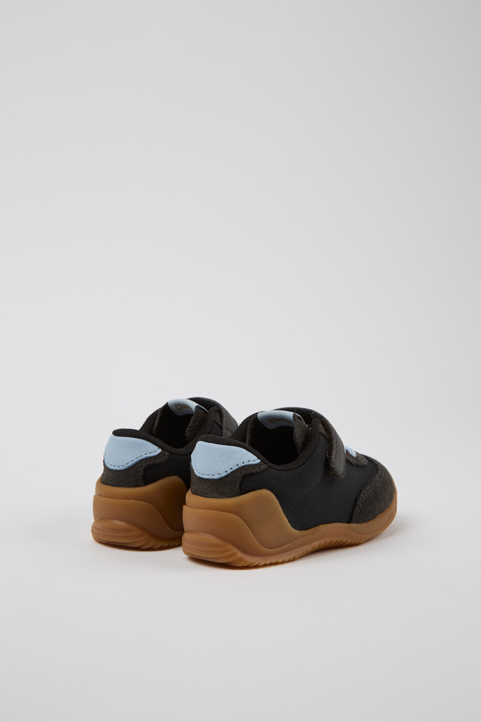 Camper Dadda - Zapatillas infantiles negras de textil y nobuk.