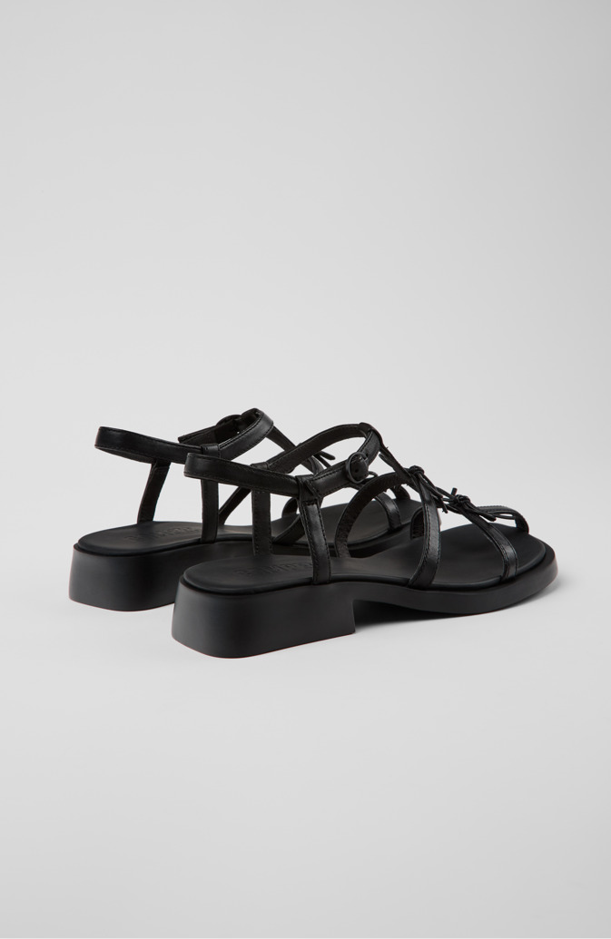 Camper Dana - Sandalias de piel negras para mujer