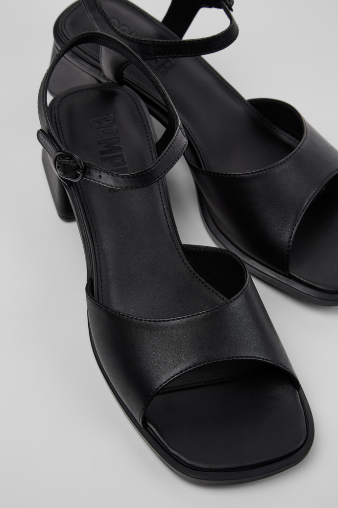 Camper Kora Sandal - Sandalias negras de piel para mujer