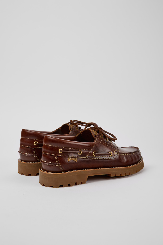 Camper Nautico - Mocasín de piel marrón para hombre.
