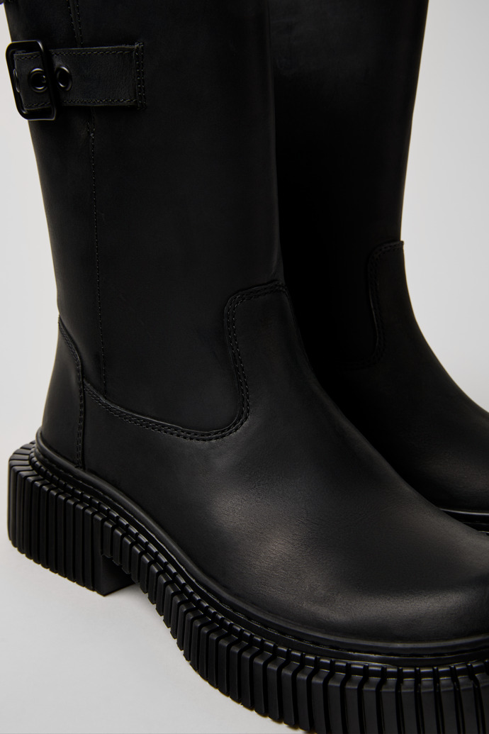 Camper Pix Berlin - Botines negros de piel nobuk para mujer.