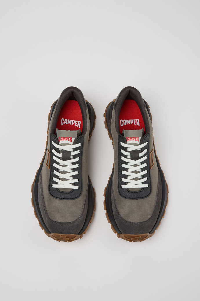 Camper Drift Trail - Zapatillas grises de textil y piel nobuk para hombre.