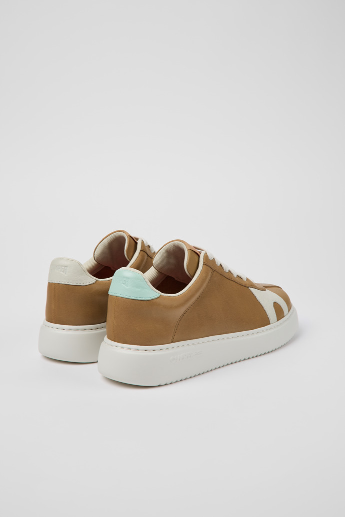 Camper Twins - Zapatillas marrones de piel para mujer