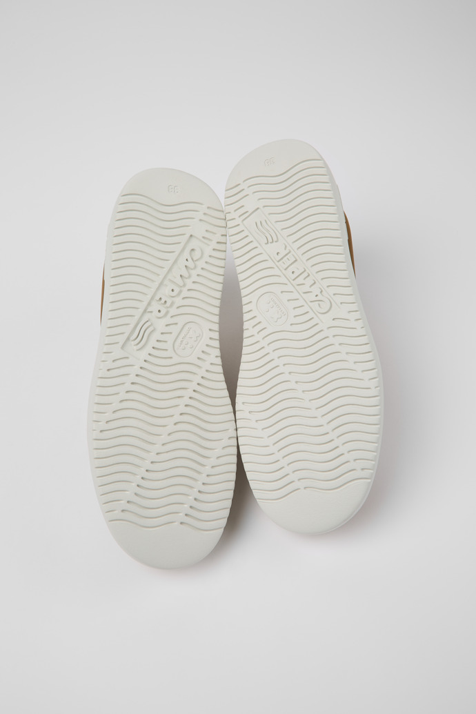 Camper Twins - Zapatillas marrones de piel para mujer