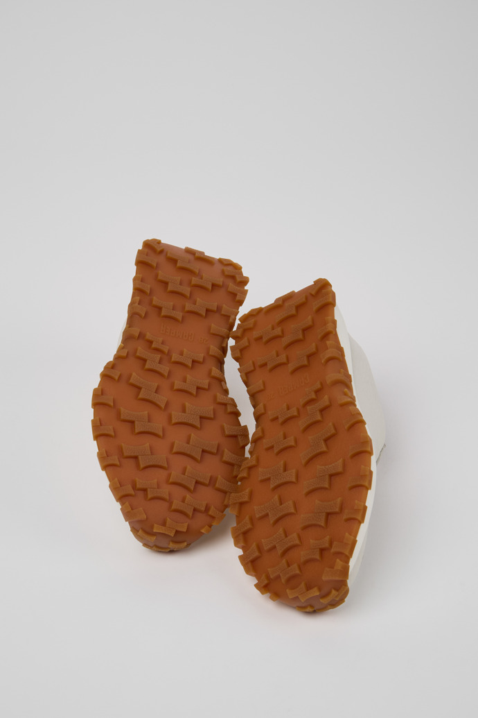 Camper Drift Trail - Zapatillas de piel blanca para niños.