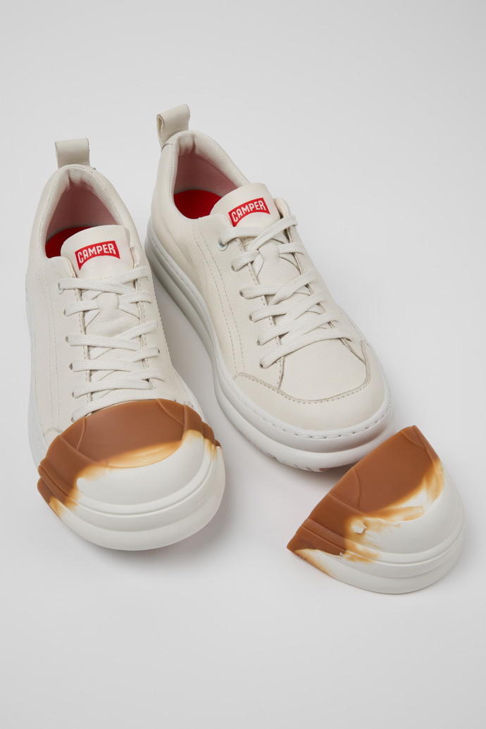 Camper Junction Runner - Zapatillas blancas de piel para mujer.