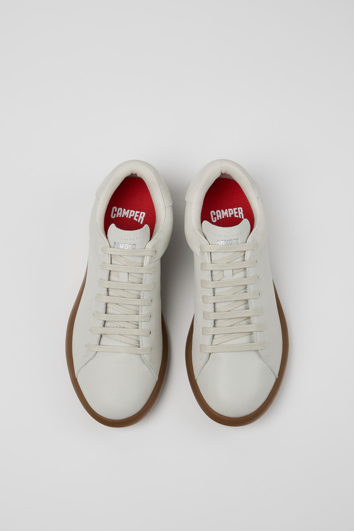 Camper Pelotas Soller - Zapatillas de piel blanca para mujer.