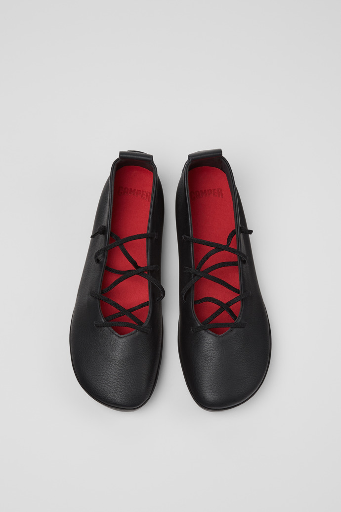 Camper Right Nina - Bailarinas de piel negras para mujer.