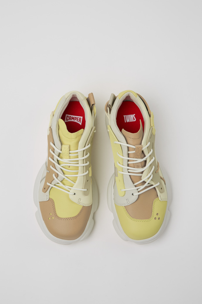 Camper Twins - Zapatillas multicolor para mujer de piel y textil.