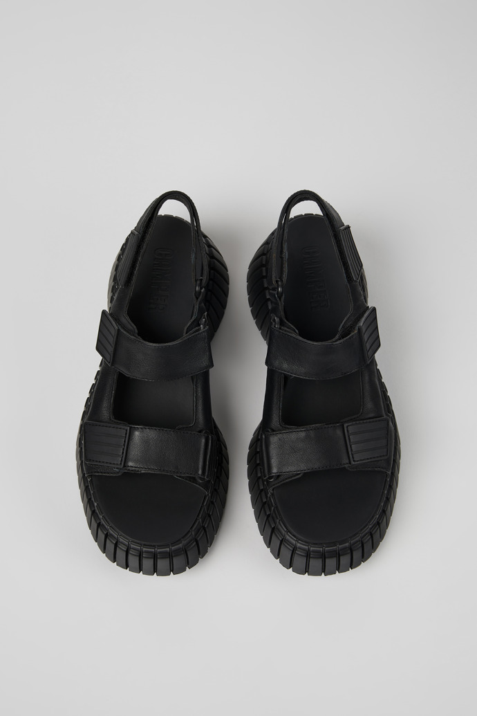 Camper BCN - Sandalias negras de piel para mujer.