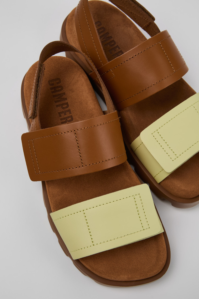 Camper Brutus Sandal - Sandalias de piel multicolor para mujer.