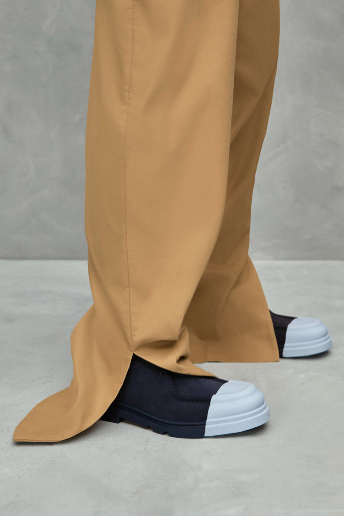 Camper Junction - Zapato de piel nobuk azul para hombre