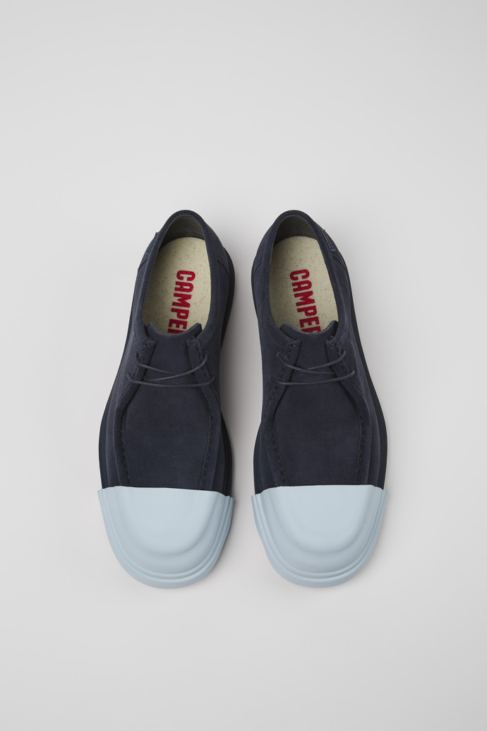 Camper Junction - Zapato de piel nobuk azul para hombre