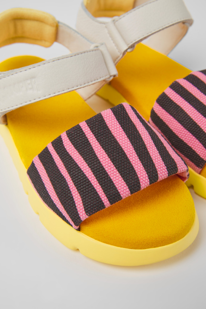 Camper Oruga - Sandalias multicolor de piel y textil para niños