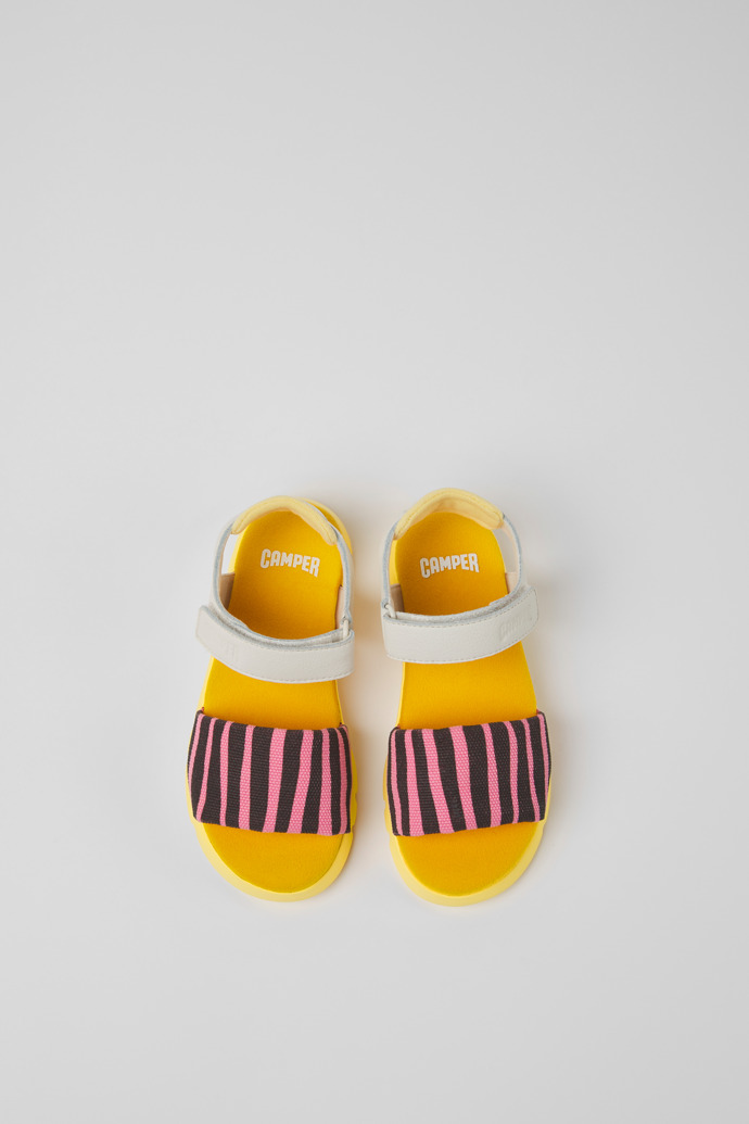 Camper Oruga - Sandalias multicolor de piel y textil para niños