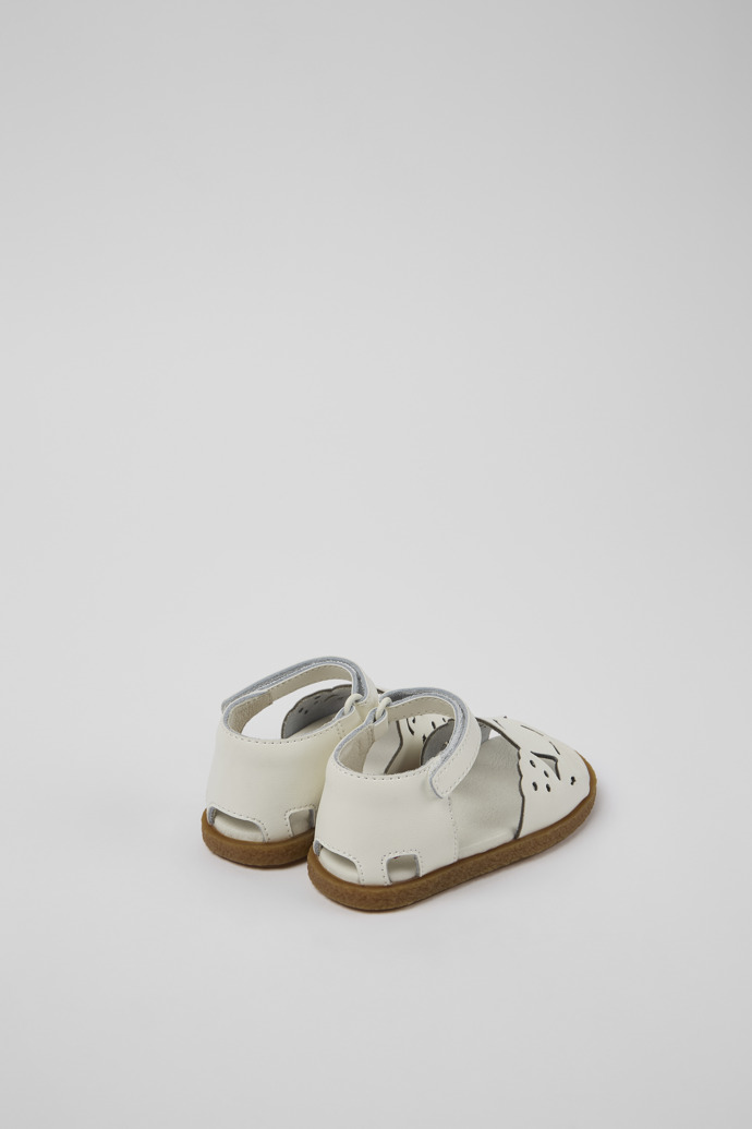 Camper Twins - Sandalias blancas de piel con doble tira