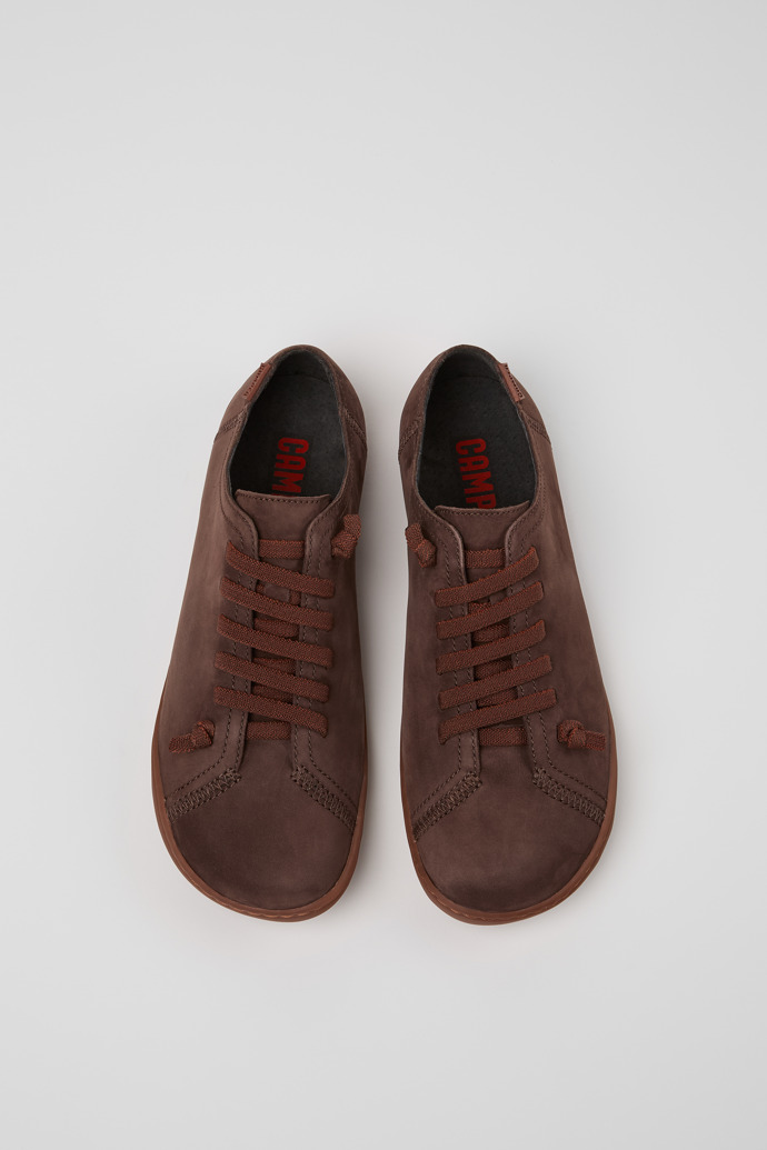 Camper Peu - Zapatos marrones de nobuk para mujer