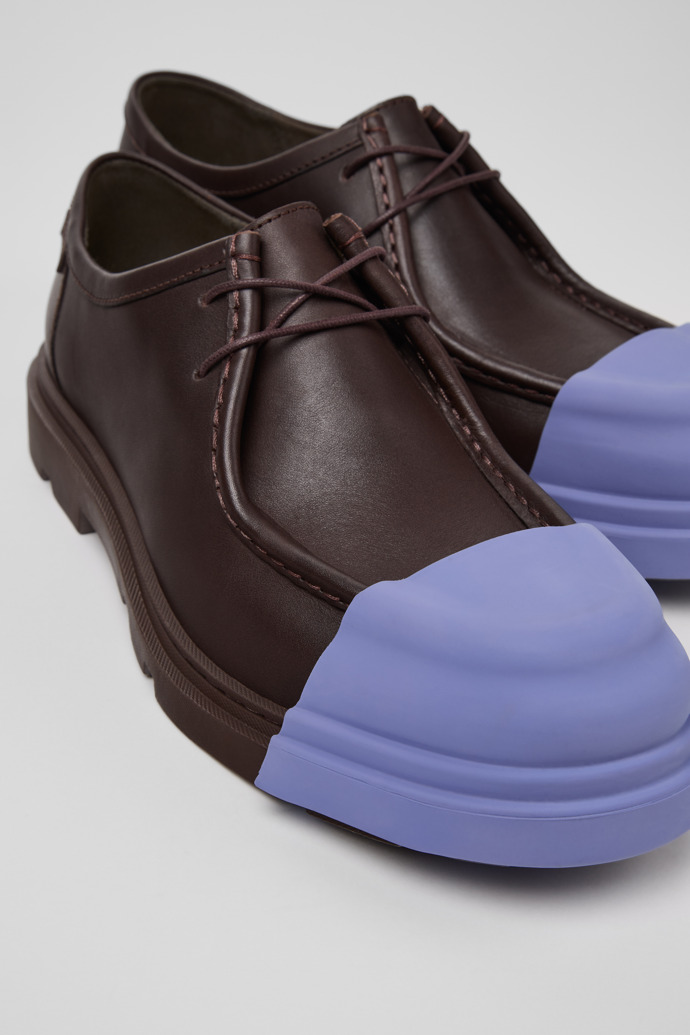 Camper Junction - Zapatos marrones de piel para hombre.