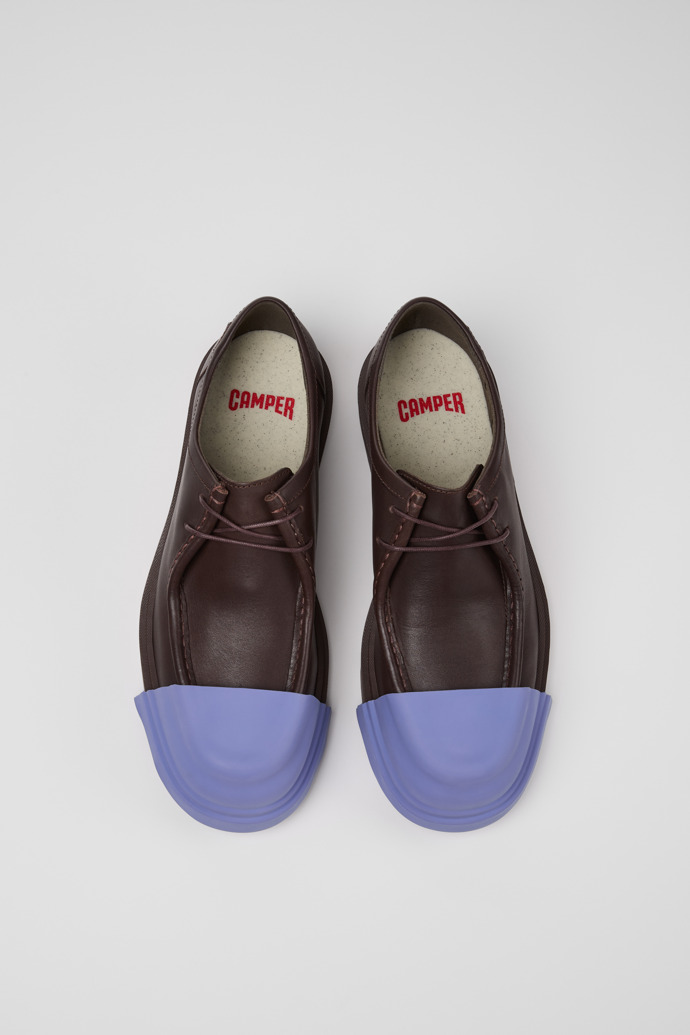 Camper Junction - Zapatos marrones de piel para hombre.