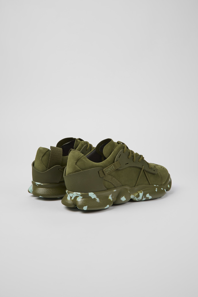 Camper Karst - Zapatilla verde de nobuk/textil para hombre.