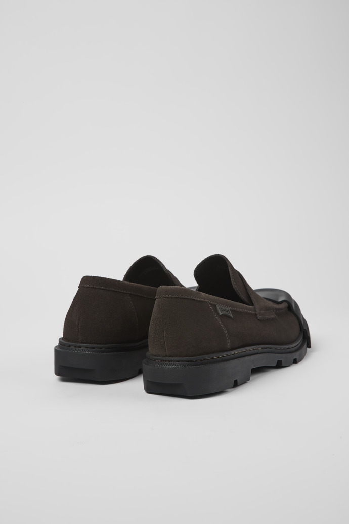Camper Junction - Mocasines grises de nobuk para hombre