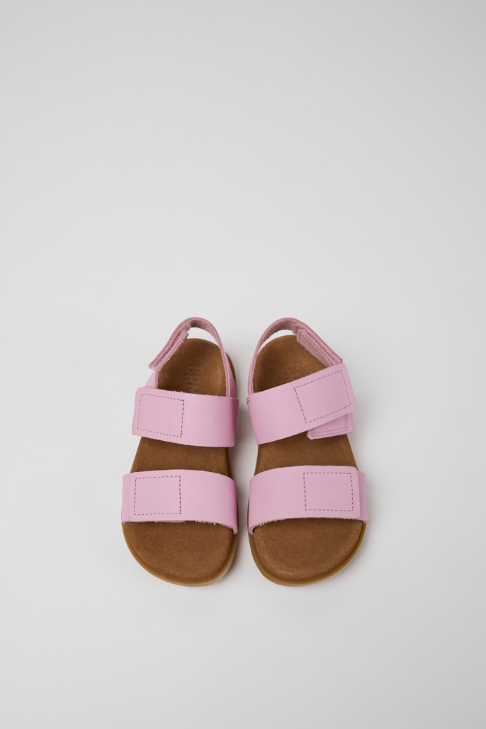 Camper Brutus Sandal - Sandalias de piel rosas para niña