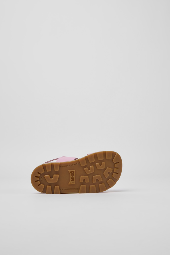 Camper Brutus Sandal - Sandalias de piel rosas para niña