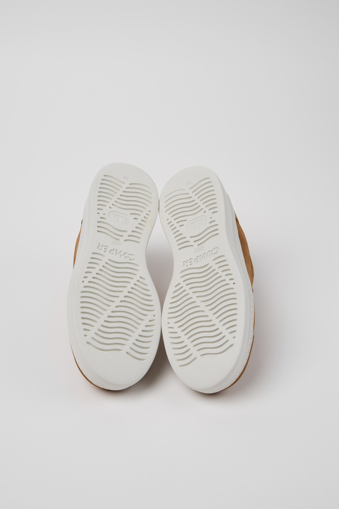 Camper Runner Up - Zapatillas marrones de piel nobuk para mujer.