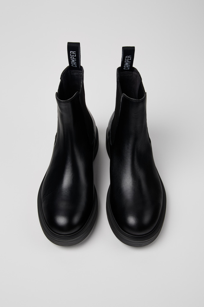 Camper Dean - Botines negros de piel para hombre.