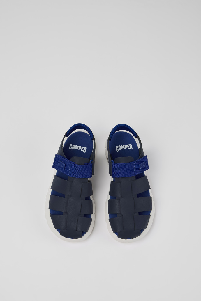 Camper Oruga - Sandalias de piel/tela azules