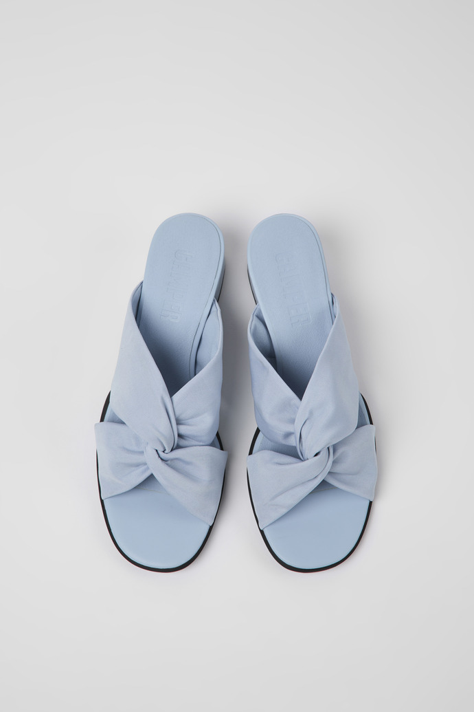 Camper Katie - Sandalias azules de tela para mujer.