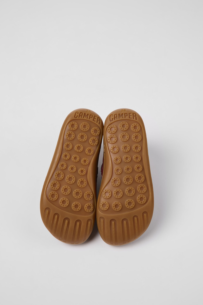 Camper Peu - Botines de piel para niños color vino