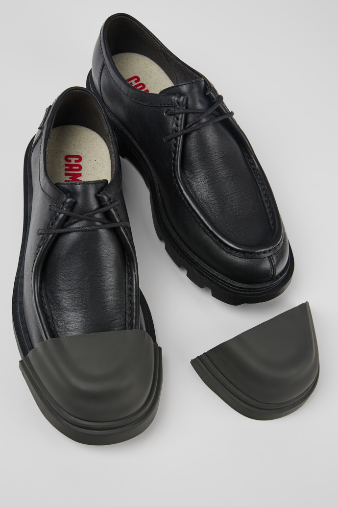 Camper Junction - Zapato de piel negra para mujer.