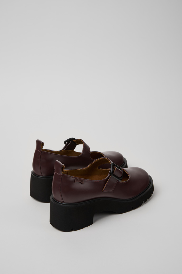 Camper Milah - Zapato de piel color vino para mujer.