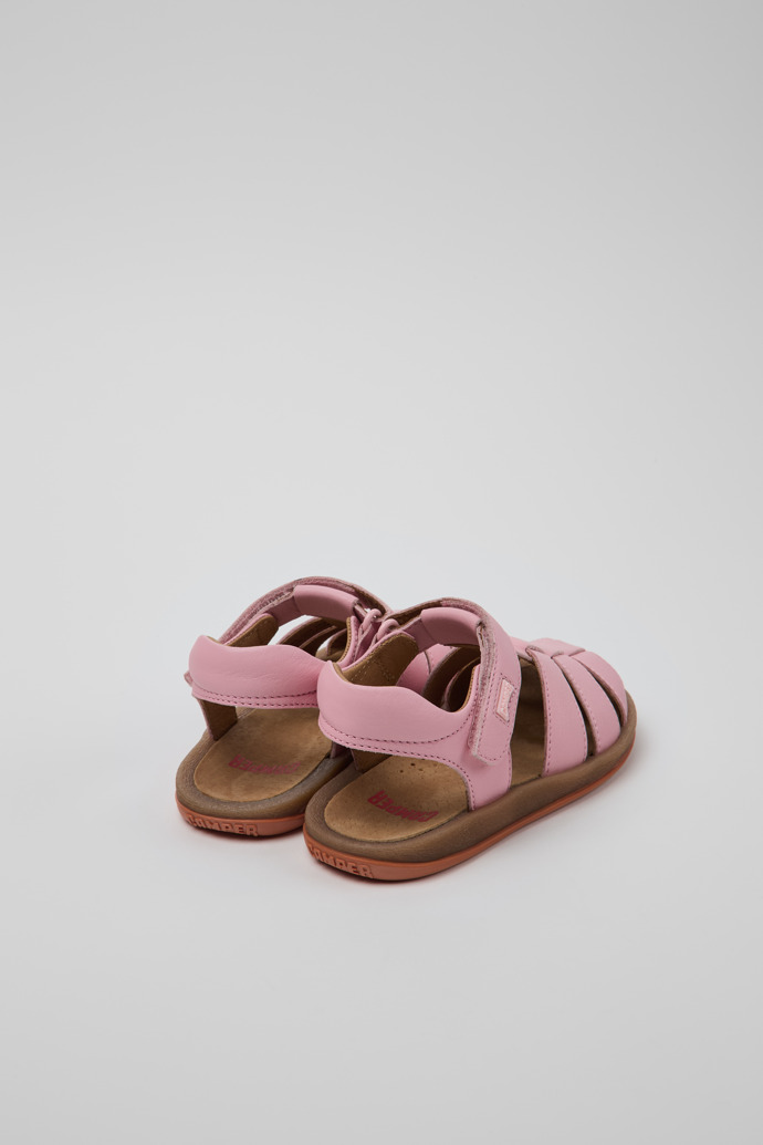Camper Bicho - Sandalias rosas cerradas de piel para niños.
