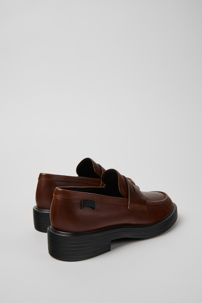 Camper Dean - Zapato de mujer de piel marrón.